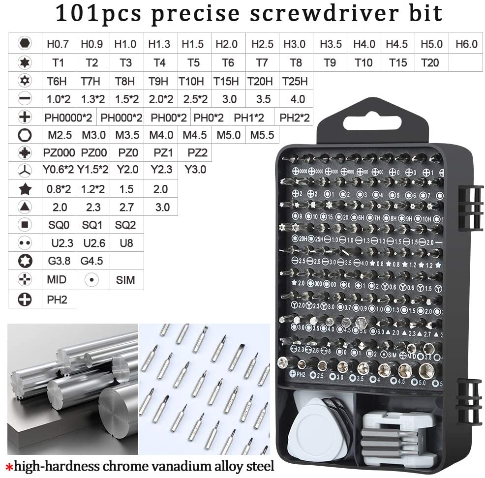 Precision Screwdriver Set, Kingsdun 122pcs Magnetic Repair Tool Kit