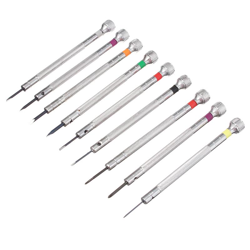 9pcs Watch Repair Tool Top Grade Stainless Screwdriver set 