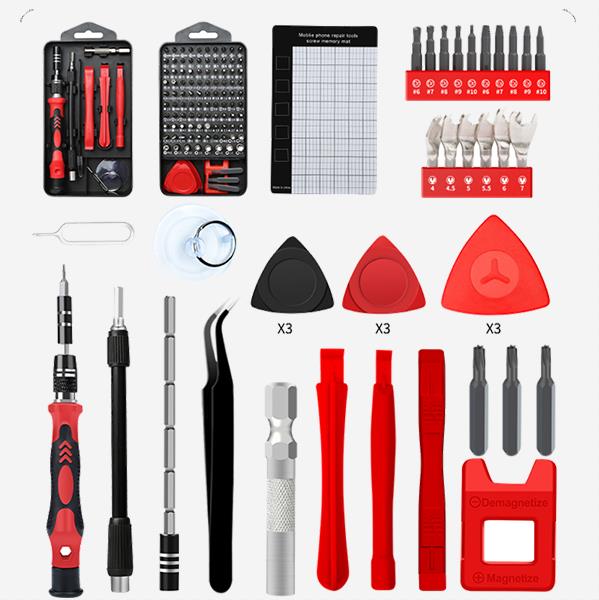 138 in 1 Mobile Phone kit Screwdriver Set rubber tipped screwdrivers sonic screwdriver 