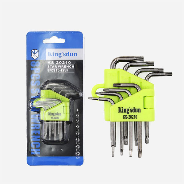 8 in 1 DIY Small Arm Chrome Vanadium Torx Star Key Wrench Set Repair Tool Kit Household Repairs Kits