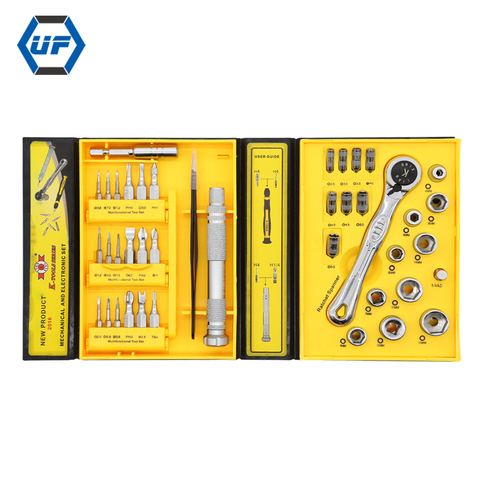 41 in 1 Screwdriver Set CRV H4 Bits Socket Ratchet Spanner Kit 