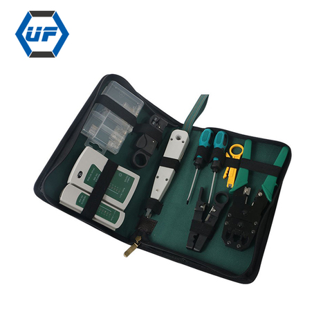 11 in 1 Computer Network Repair Tool Kit , LAN Cable Tester Wire Cutter Screwdriver Pliers Crimping Tool Set
