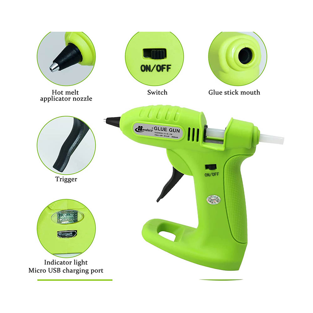 Custom made Hendoct USB Rechargeable Fast Preheating Glue Gun