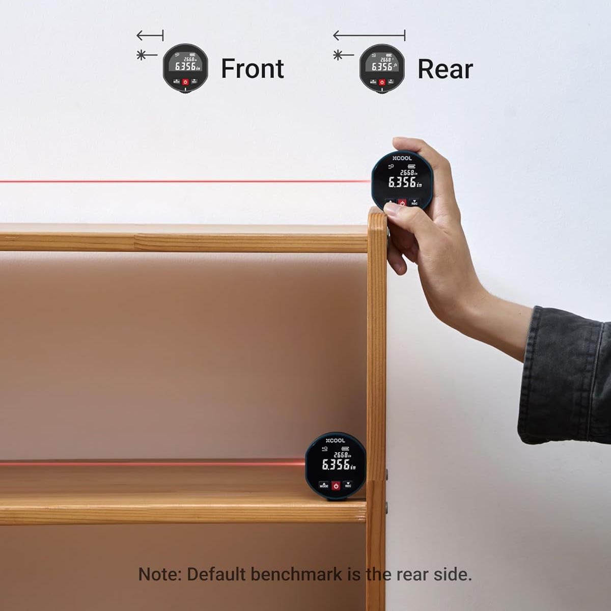 2-in-1 Rolling Digital Tape Measure with Laser 